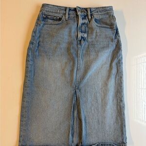 Blue Denim Midi Skirt, brand Free Assembly